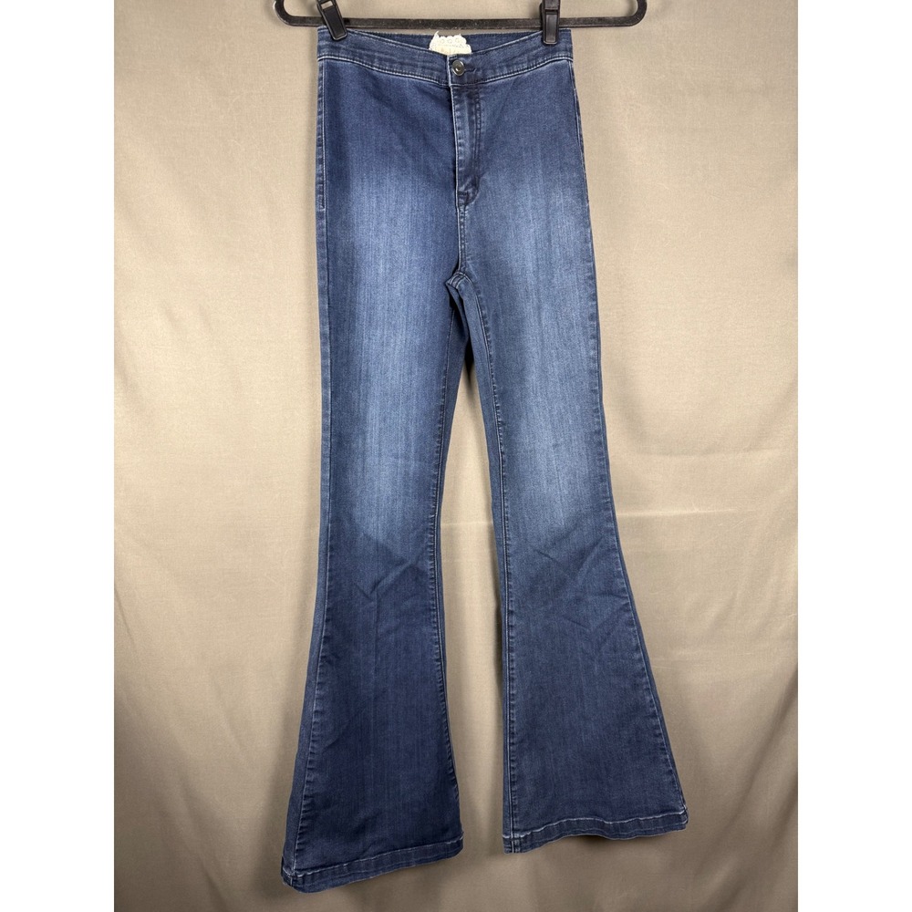 Altar'd State Flare Jeans Womens 25/1 Blue Defiance Wash High Rise Bell Bottom